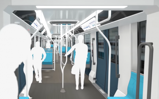 Vue intérieure du projet d'un métro du projet du Grand Paris