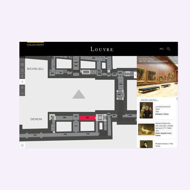 Screenshot Plan interactif du musée du Louvre