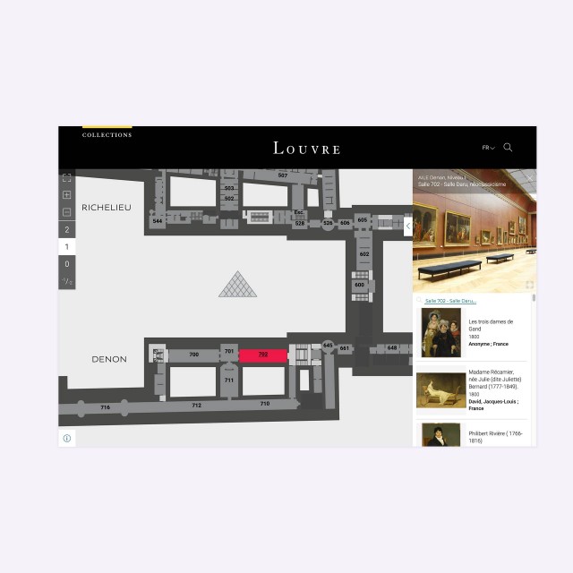 Screenshot Plan interactif du musée du Louvre