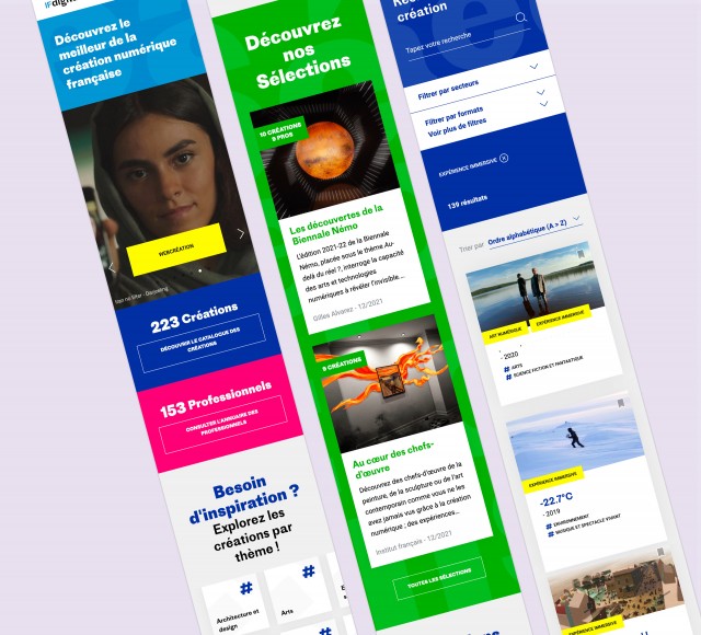 Copie d'écran mobile du site IFdigital
